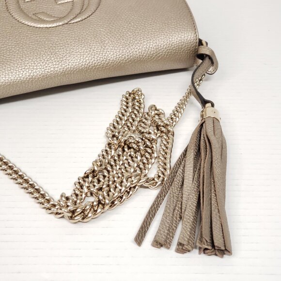 GUCCI Soho Leather Shoulder Bag 468-092625 - Picture 10 of 16